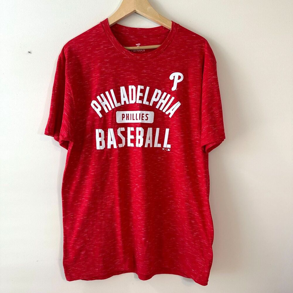 Phillies Baseball Philadelphia Fanatics T-Shirt Red Size Large L